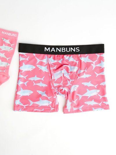 MANBUNS Men's Baby Shark Boxer Brief Underwear and Sock Set product