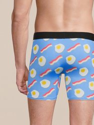 Men's Bacon and Eggs Boxer Brief Underwear and Sock Set