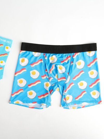 MANBUNS Men's Bacon and Eggs Boxer Brief Underwear and Sock Set product