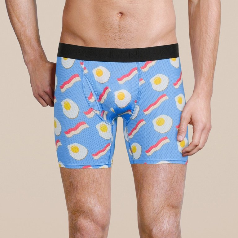 Men's Bacon and Eggs Boxer Brief Underwear - Bacon and Eggs