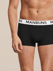 Men's Classic Black Boxer Trunk Underwear with Pouch - Classic Black