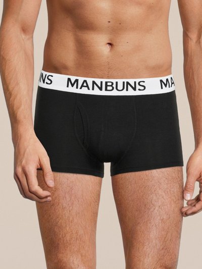 MANBUNS Men's Classic Black Boxer Trunk Underwear with Pouch product