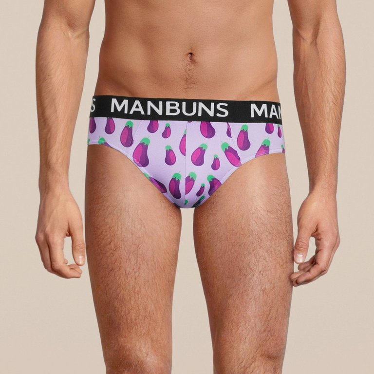 Men's Eggplant Brief Underwear - Eggplant