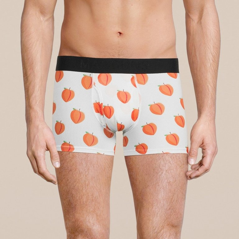 Men's Peach Boxer Trunk Underwear with Pouch - Peach