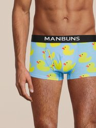 Men's Rubber Duckies Boxer Trunk Underwear - Blue