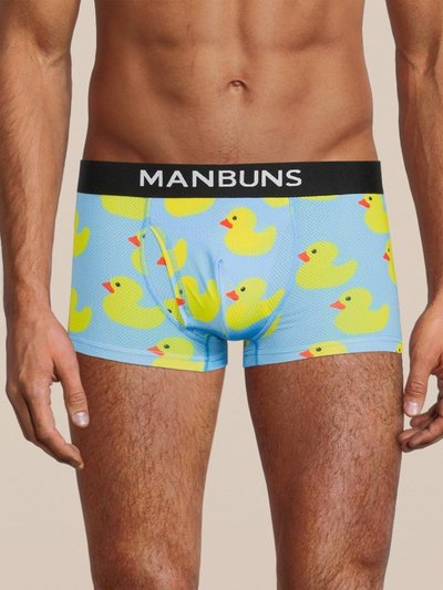MANBUNS Peach Boxer Trunk Underwear With Pouch in White for Men