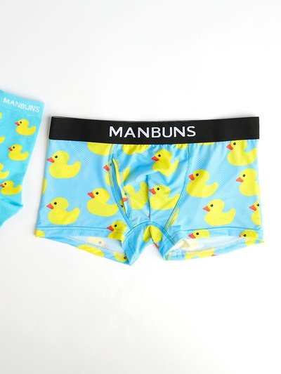 MANBUNS Men's Rubber Duckies Boxer Trunks Underwear and Sock Set product