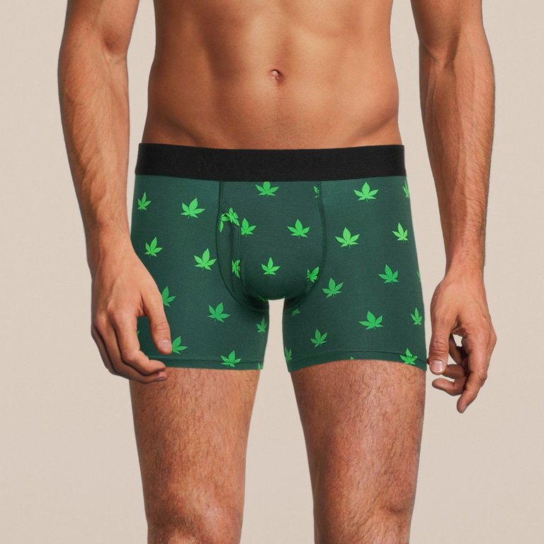 Men's Weed Boxer Brief Underwear with Pouch - Weed