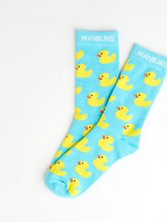 Rubber Duck Unisex Crew Socks - Blue