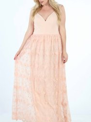 Lace Maxi Dress - Blush