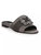 Women Gray Martamod Crystal Embellished Satin Flat Mules Sandals - Gray