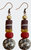 Brown, Yellow, Silver, Red & Gold Earrings - Recycled - Brown/Yellow/Silver/Red/Gold