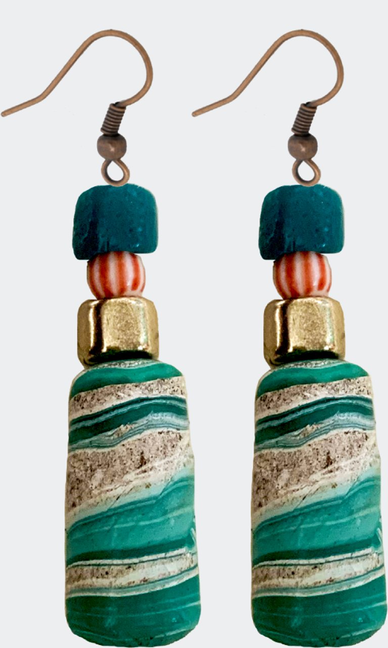 Turquoise Earrings, Eco Friendly Blue