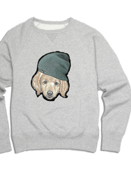 Unisex Puppy In A Toque Sweater/Sweatshirt - Eco Friendly - Grey