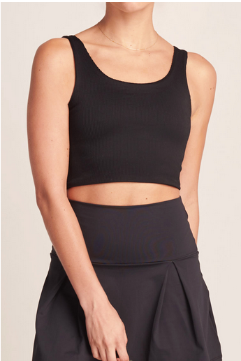 Maqui Ribbed Workout Crop Top - Black product