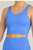Ribbed Workout Crop Top - Blue - Blue