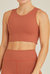 Twisted Open Back Sports Bra - Mocca - Mocca