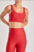 Ultimate Fit Twisted Double Strap Sports Bra - Red