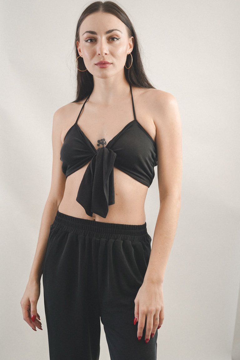 Black Mojave Halter Top - Black