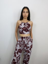 Purple Haze Botanical Silk Halter Top