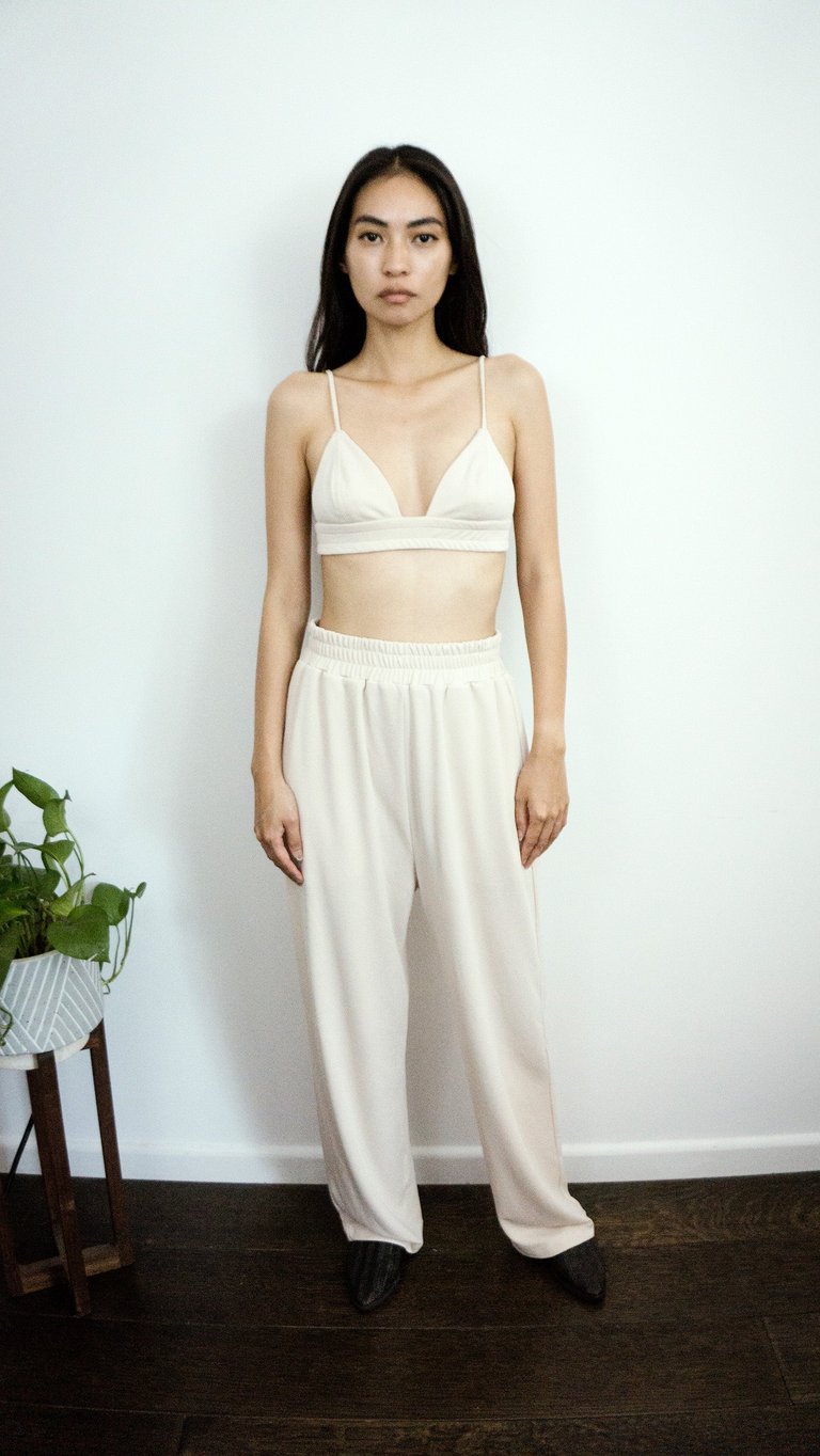 Venice Viscose Bralette - Cream