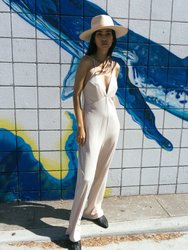 Venice Viscose Cream Jumpsuit