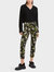 Velvet Silea Print Jean Pant Night Train Theme In Black - Black