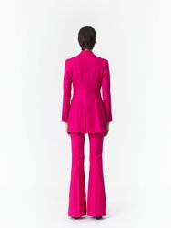 Hot Pink Fitted Suit Blazer - Raspberry Sorbet