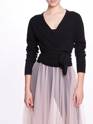 Anne Wrap Sweater- Black - Black