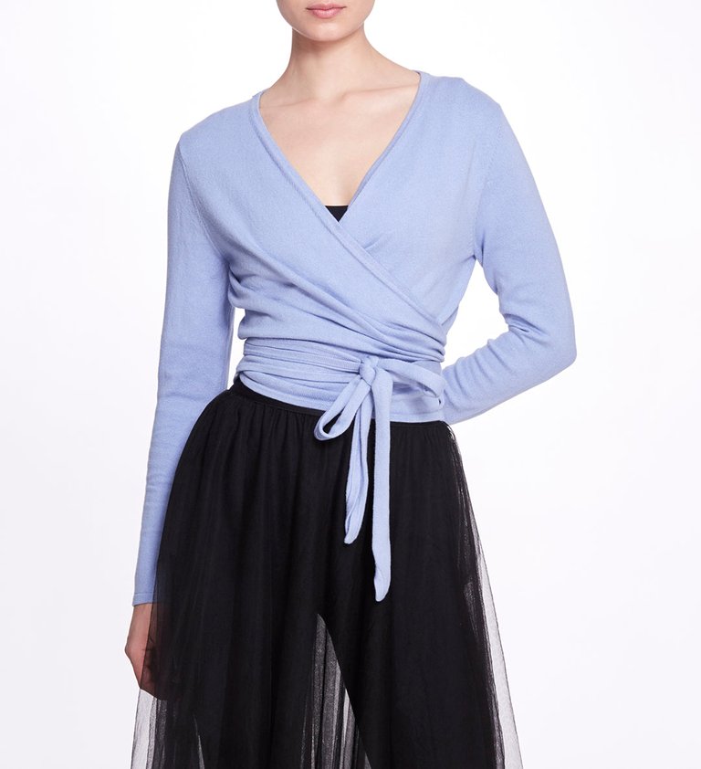 Anne Wrap Sweater - Zen Blue