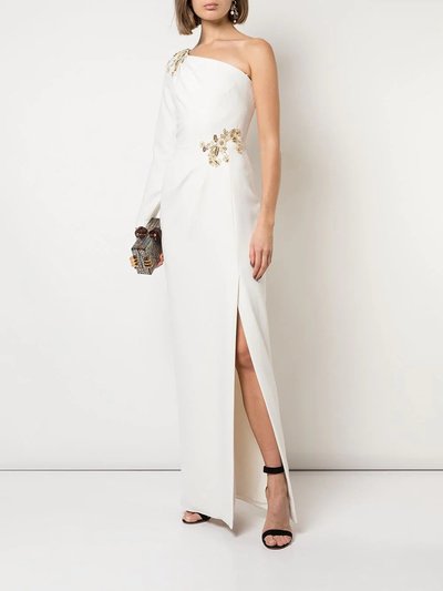 Marchesa Beaded Stretch Crepe Gown product