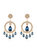 Blue Orbital Chandelier Earring - Gold/Blue