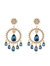 Blue Orbital Chandelier Earring - Gold/Blue