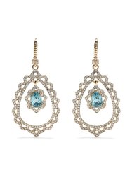 Blue Teardrop Chandelier Earring - Turquoise