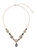 Blue Y Necklace - Gold