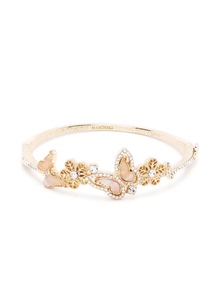 Blush Butterfly Bangle - Gold