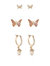 Blush Butterfly Pearl Trio - Gold