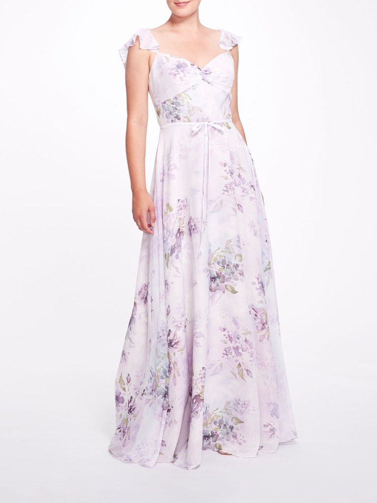 Naples Printed Gown - Lilac