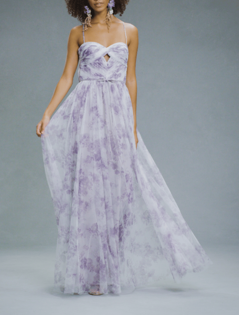 Portofino Printed Gown - Lilac