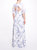 Rome Printed Gown - Dusty Blue