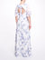 Rome Printed Gown - Dusty Blue