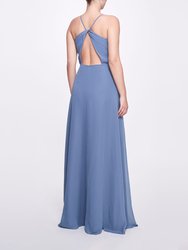 Sessa Gown - Slate Blue