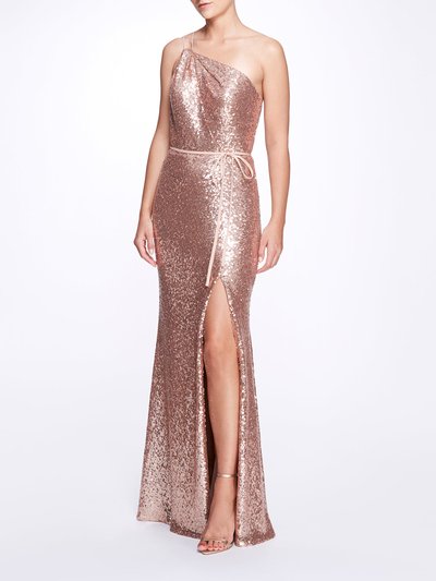 Marchesa Bridesmaids Stilo Gown - Shiny Rose Gold product