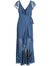 Trento Wrap Gown - Dusty Blue