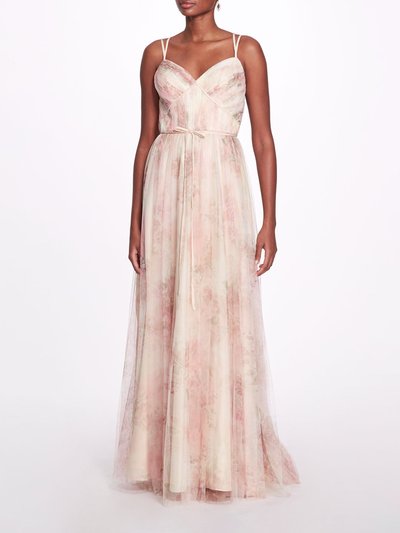 Marchesa Bridesmaids Tuscany Printed Gown - Blush product