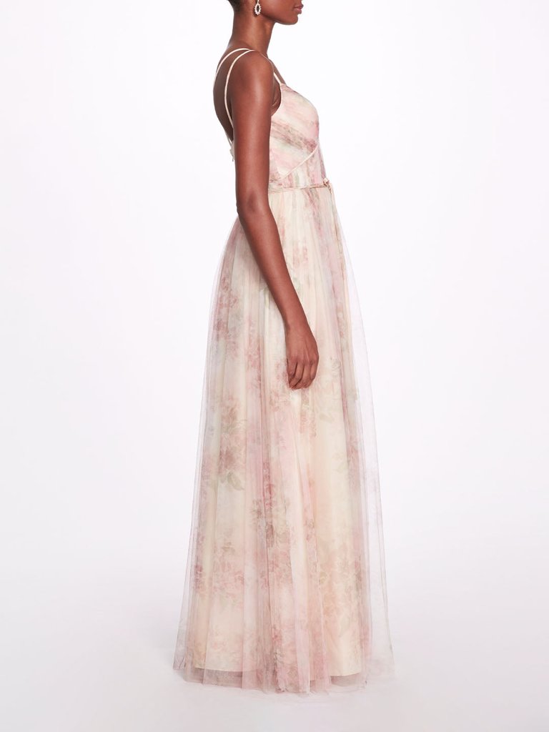 Tuscany Printed Gown - Blush