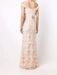 Venice Gown - Pale Blush Flowers