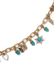 Charm Detail Chain Bracelet