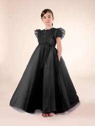 Embellished Plumentis Gown - Black - Black