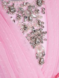 Embellished Plumentis Gown - Pink